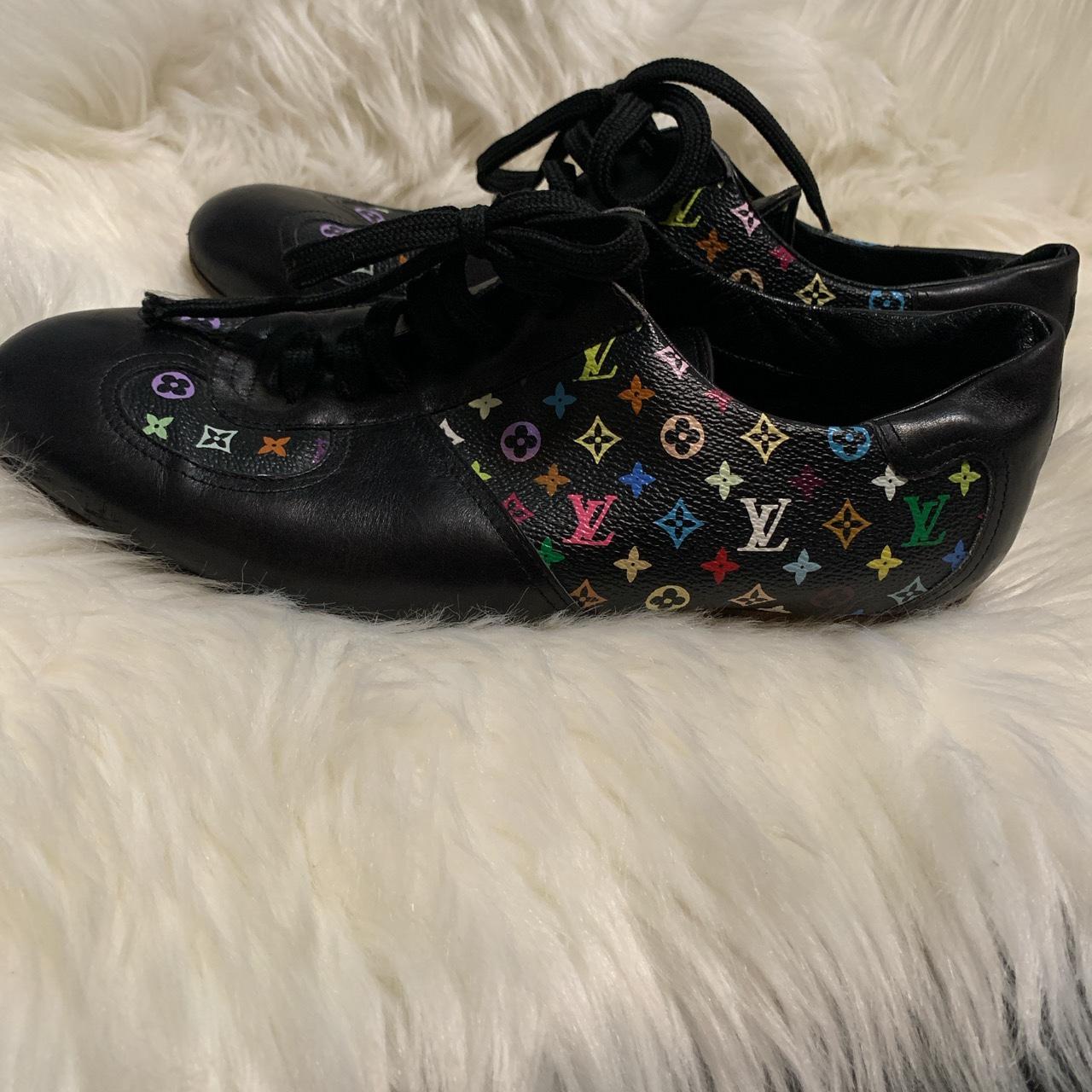 Louis Vuitton Black Multicolor Monogram Sneakers - Depop