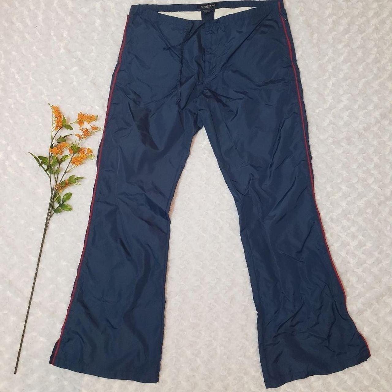 Vintage Y2K Abercrombie and Fitch blue and red... - Depop