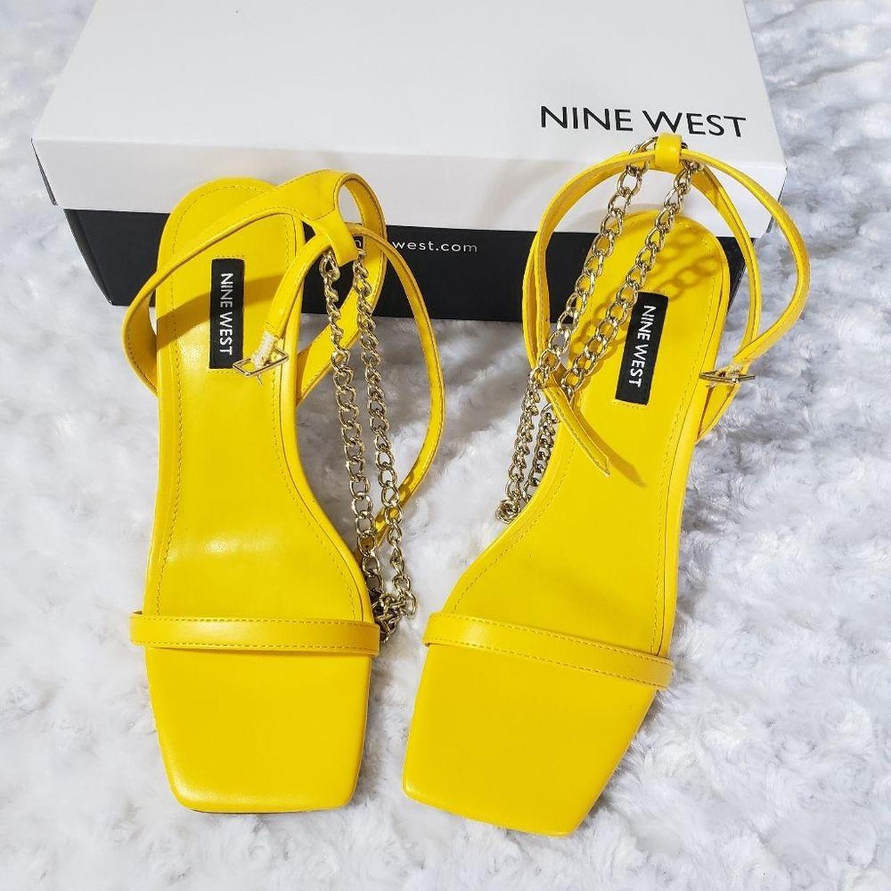 Nine west hot sale yellow heels