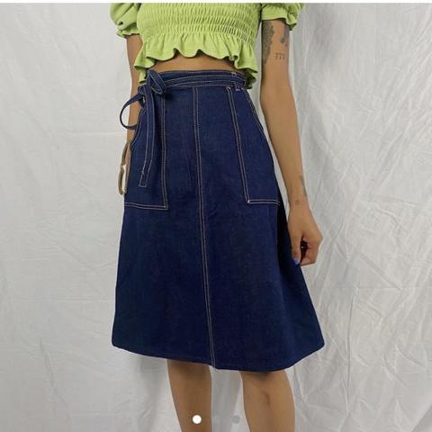denim wrap skirt uk