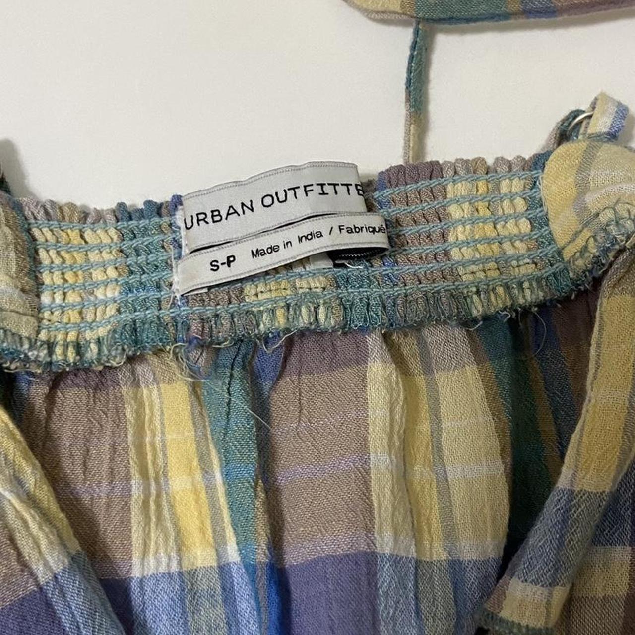 URBAN OUTFITTERS Plaid Peplum Crop Top DETAILS... Depop