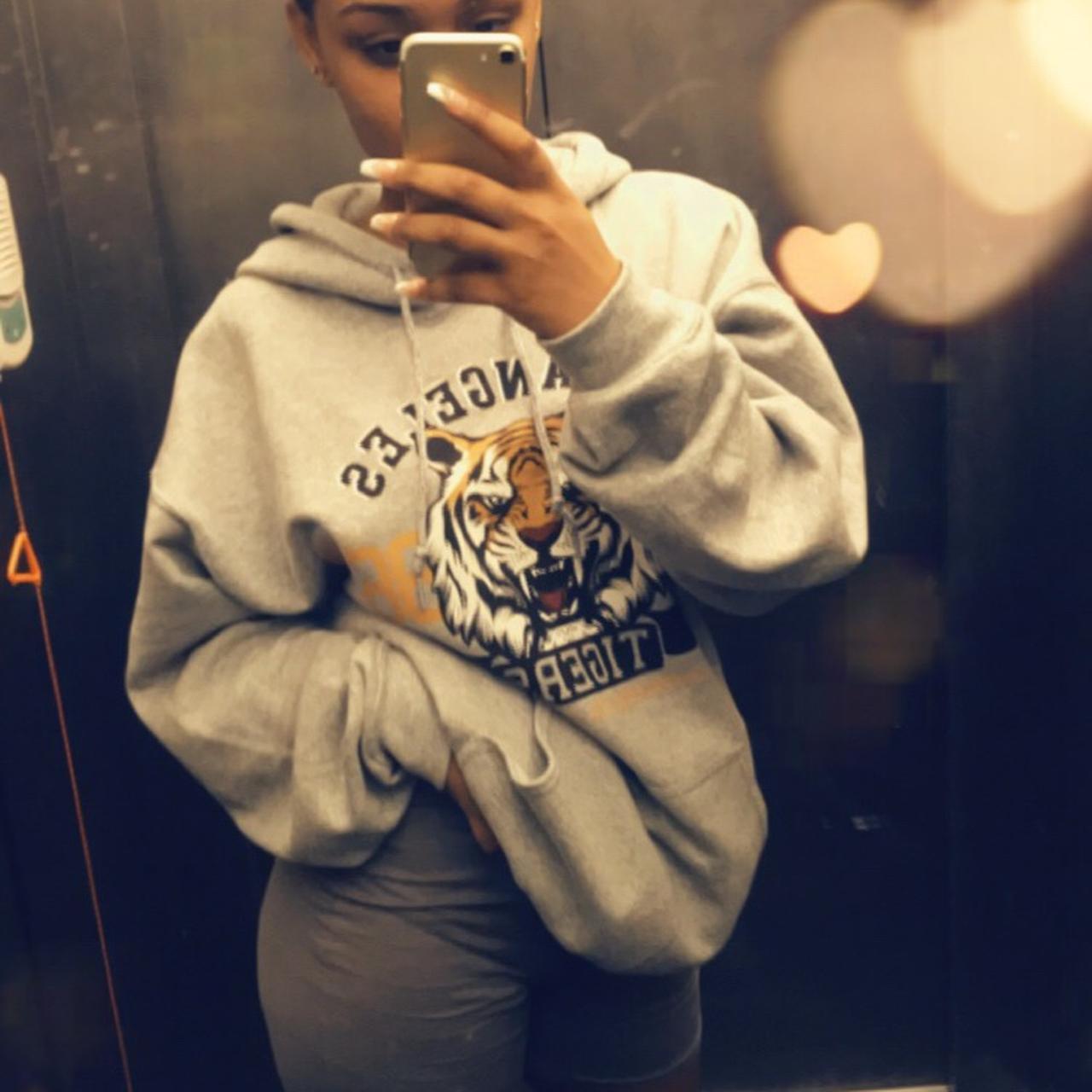 Missguided Grey tiger hoodie jumper really popular