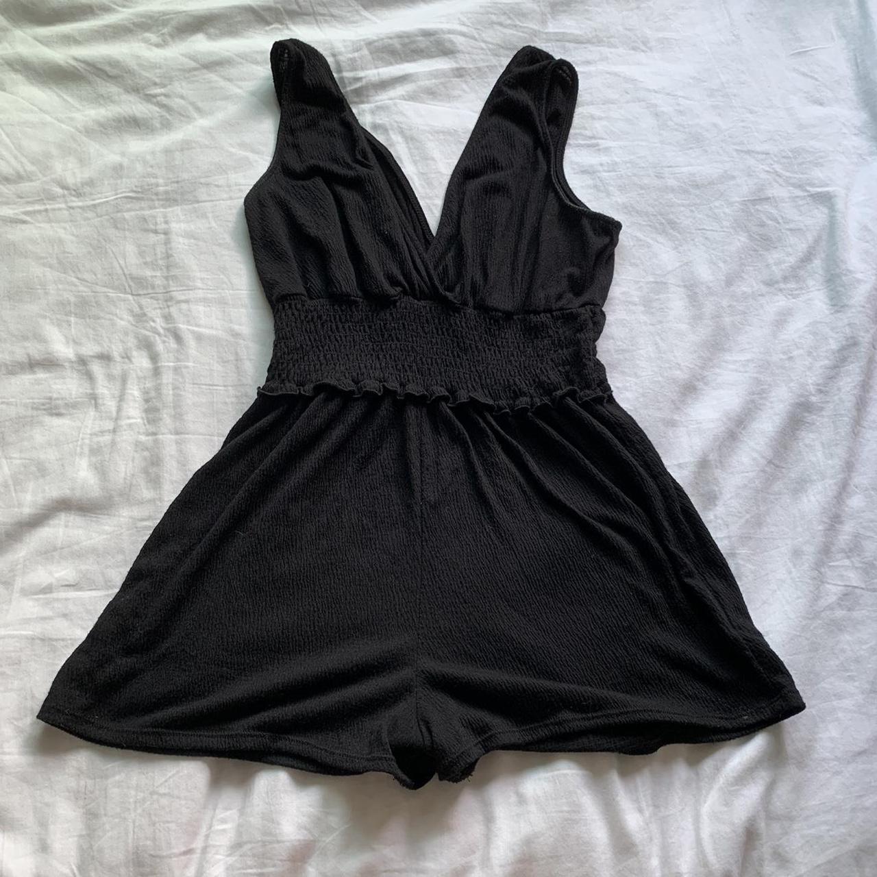 Urban Outfitters Women's Black Playsuit-romper | Depop