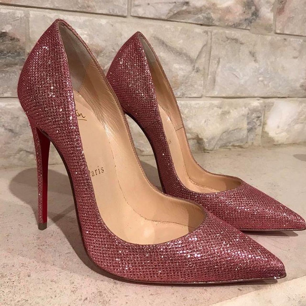 Christian Louboutin So Kate Pink Glitter 120 Depop
