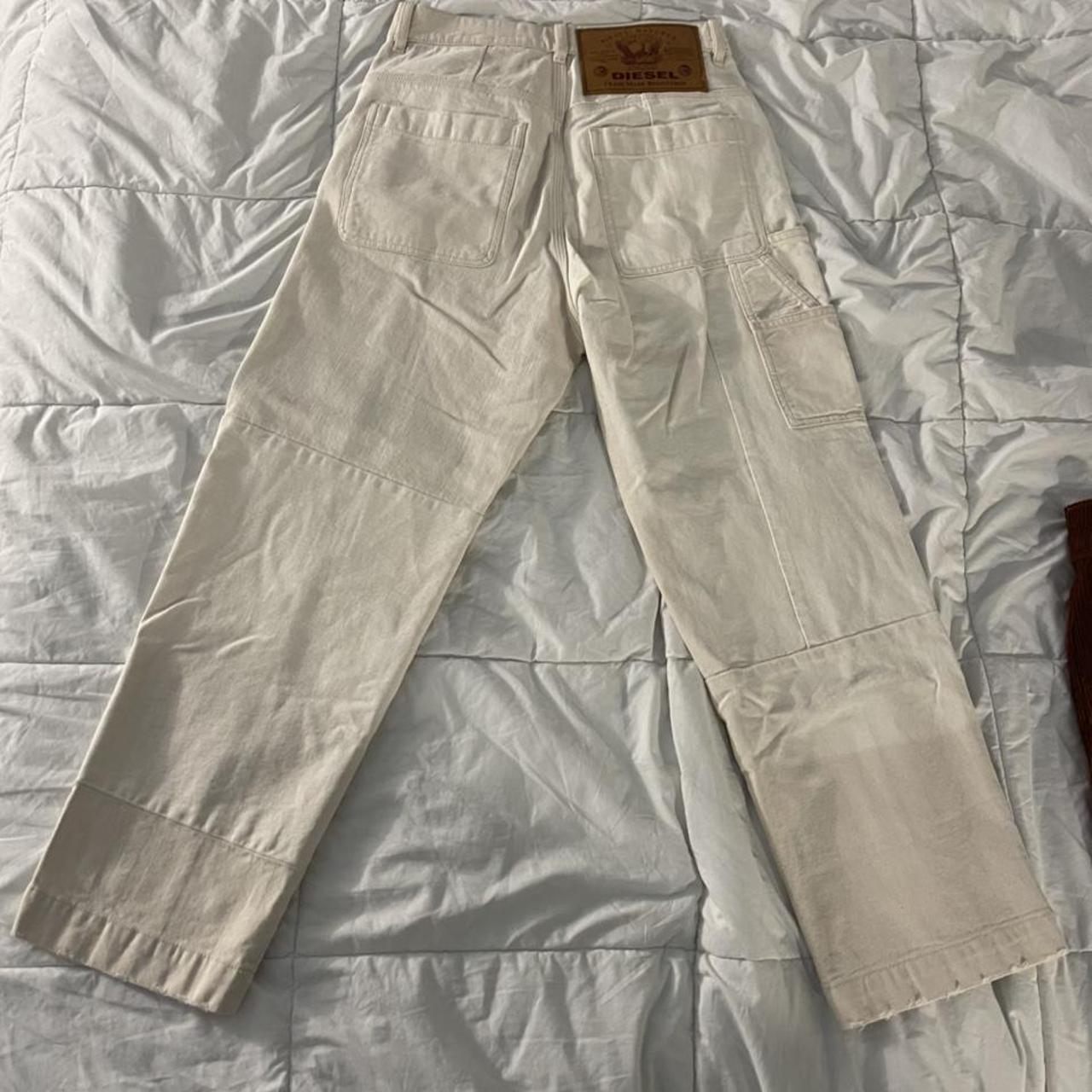 Diesel Red Tag Men's White and Cream Trousers (2)