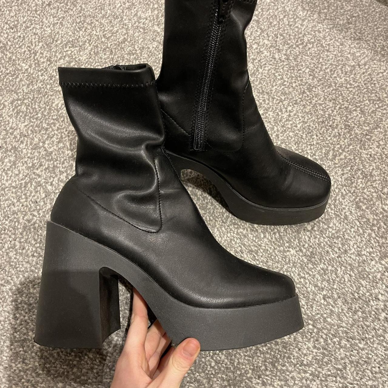 elsie high heeled sock boots asos