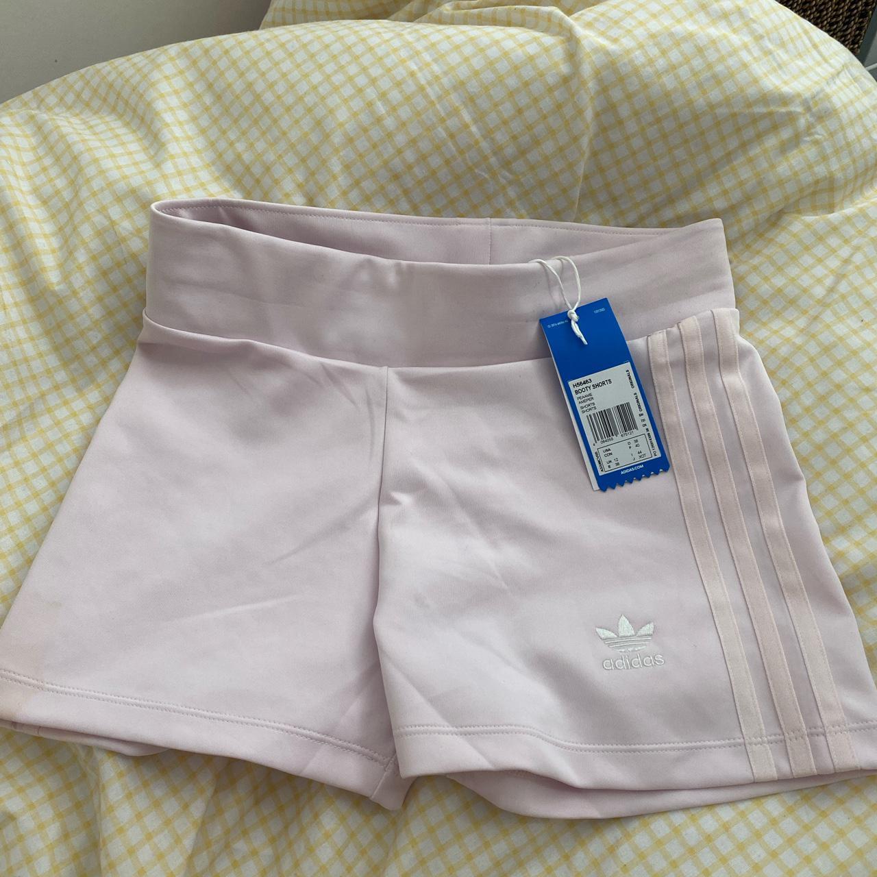 Adidas pink booty shorts size 12 Worn once to try... - Depop