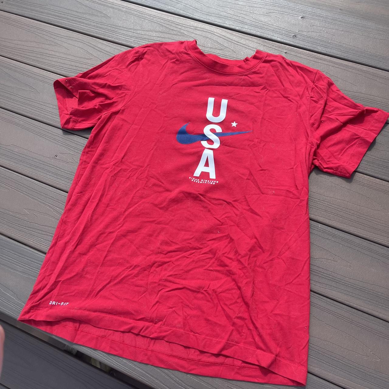 Nike USA Olympic tee Great condition, flawless Fits - Depop