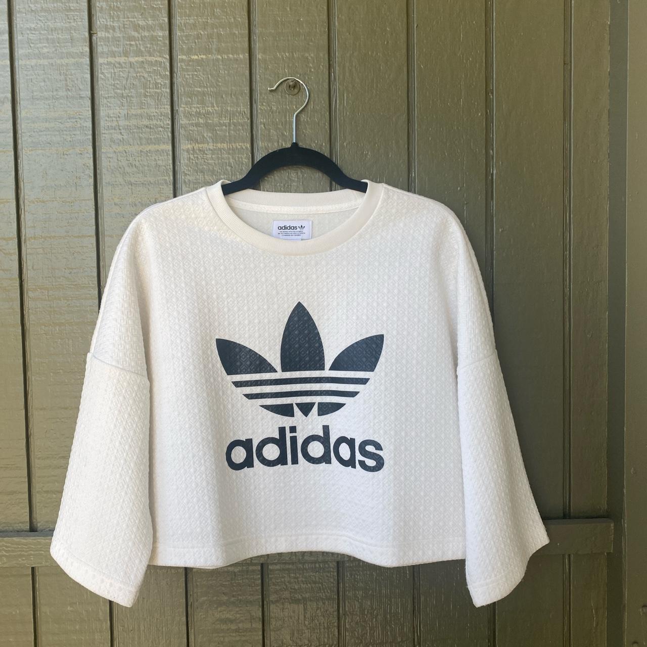 Adidas crop top sweater on sale