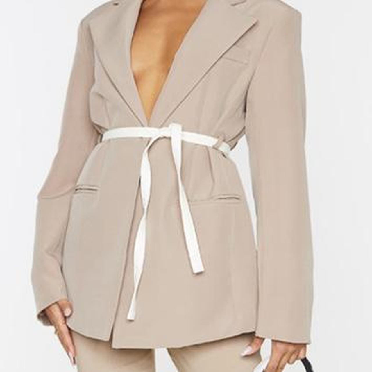 oversized belted blazer