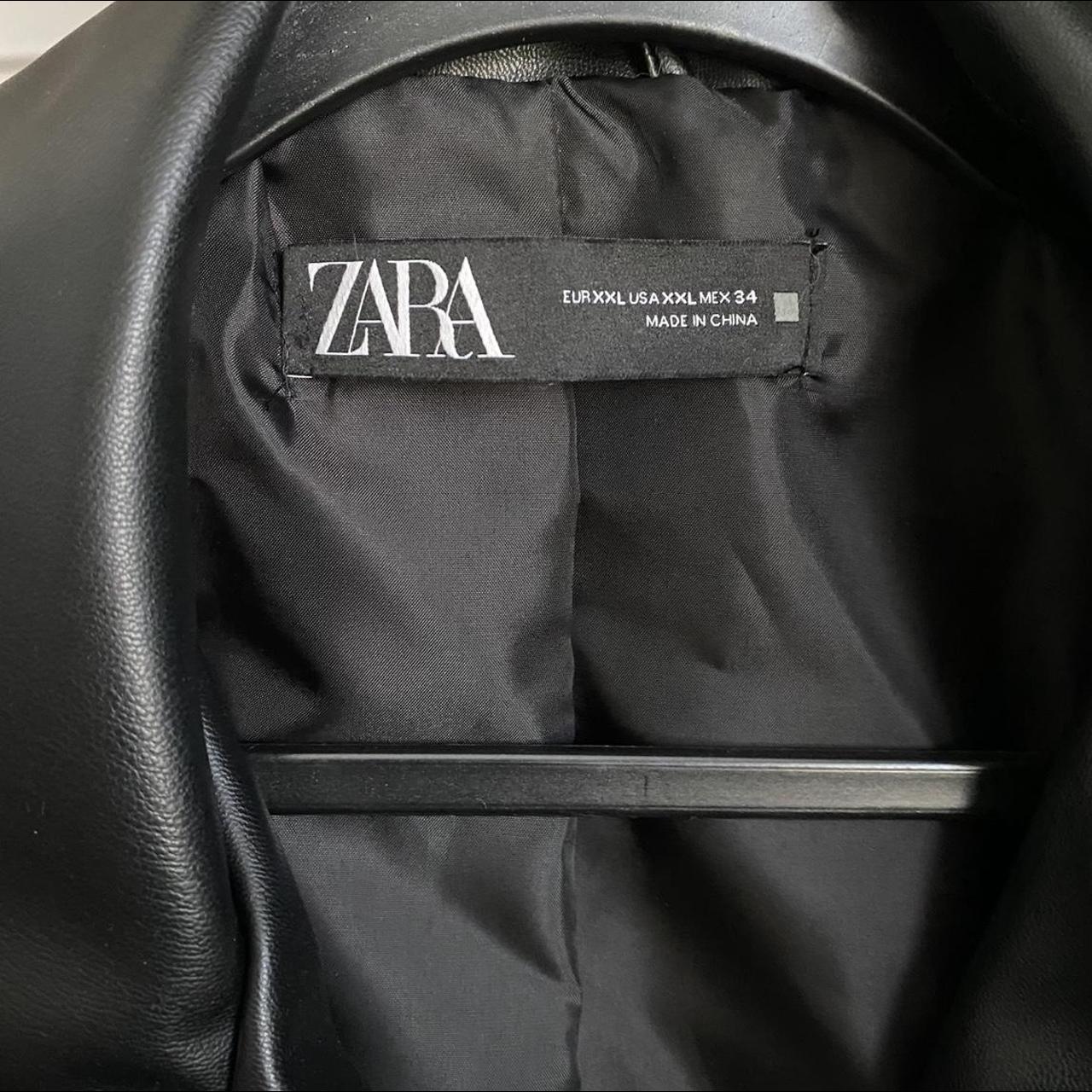 Zara faux leather jacket Size xxl but fit more like... Depop