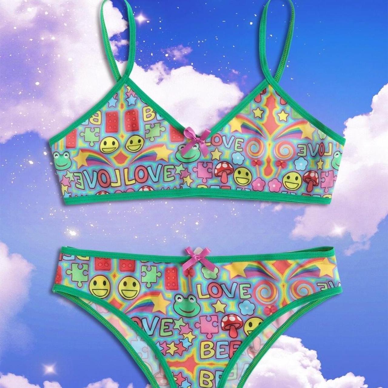 romwe y2k revival cartoon underwear set! Literally... Depop