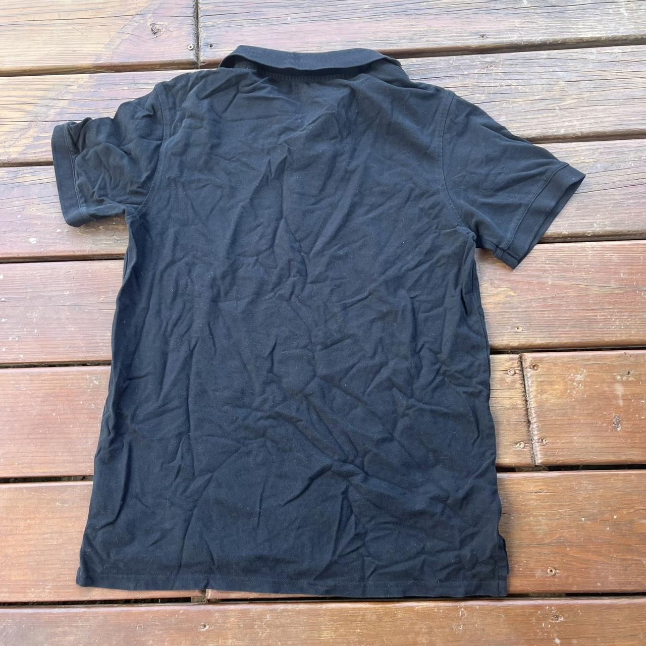 black polo t shirt size medium brand goodfellow &... - Depop