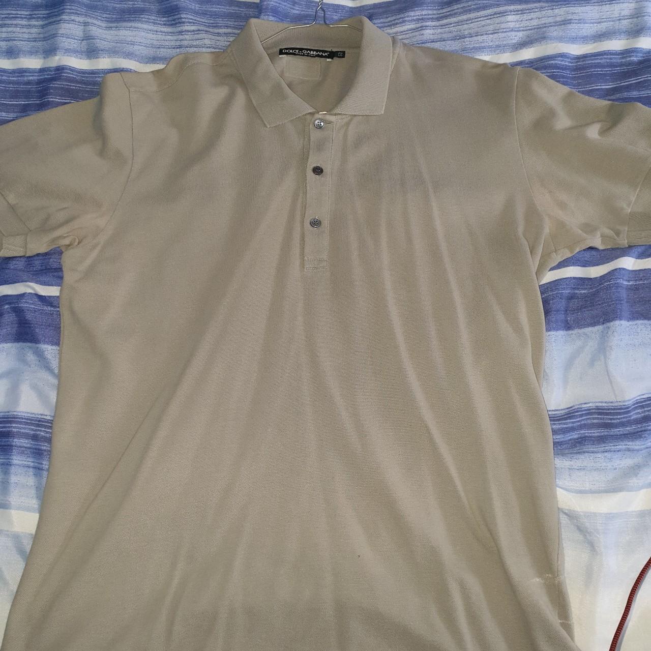 Grey D&G polo Condition 7/10 (small hole on front... - Depop