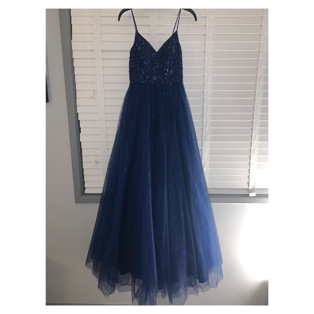 Blue diamond prom sales dress