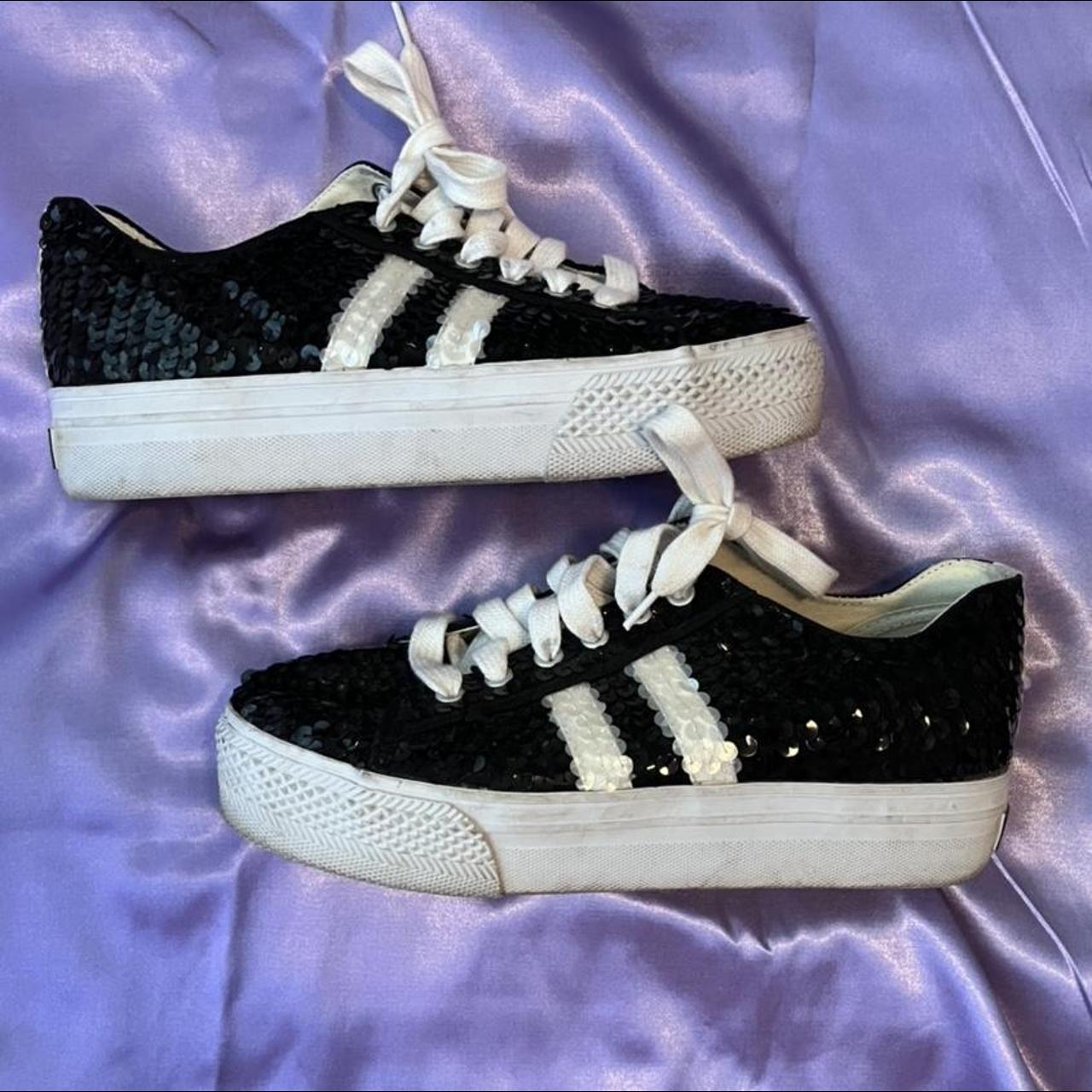 Sparkly hot sale platform trainers