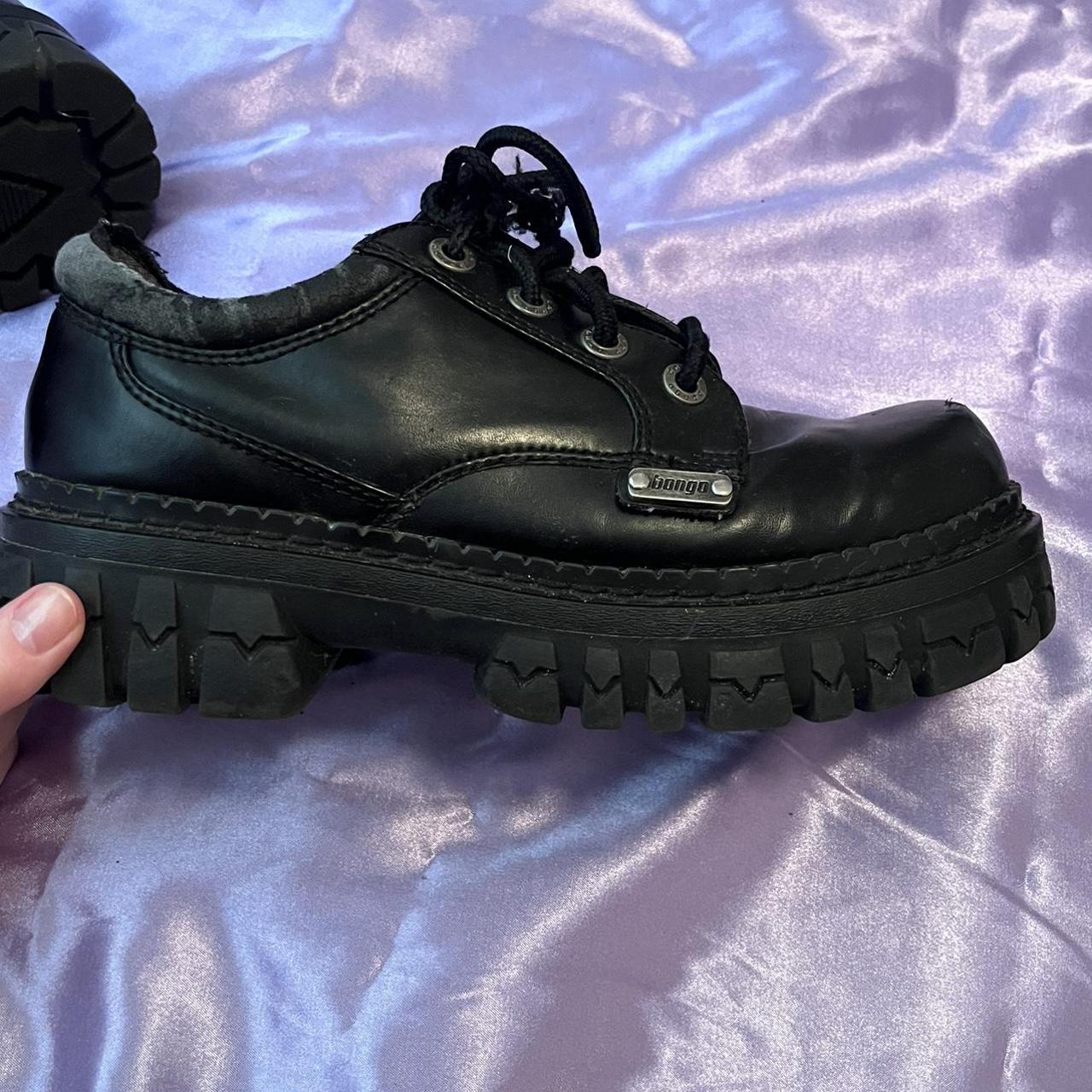 Rare vintage Bongo chunky platform shoes in black.... - Depop