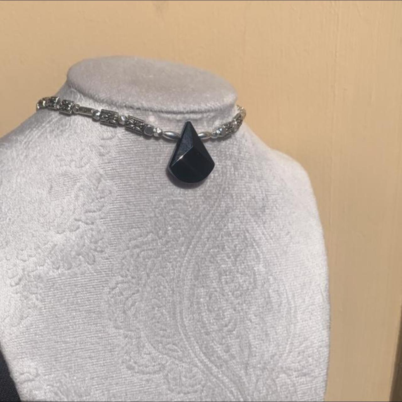 Women's Silver and Black Jewellery (3)