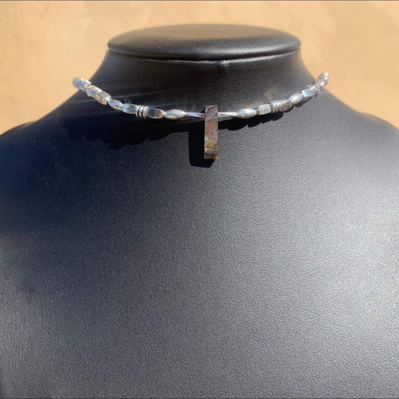 Product Image 1 - NEW. ABALONE choker 
Silver beading