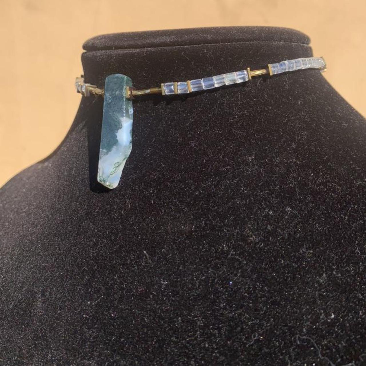 Product Image 4 - MOSS AGATE choker 
Clear beading