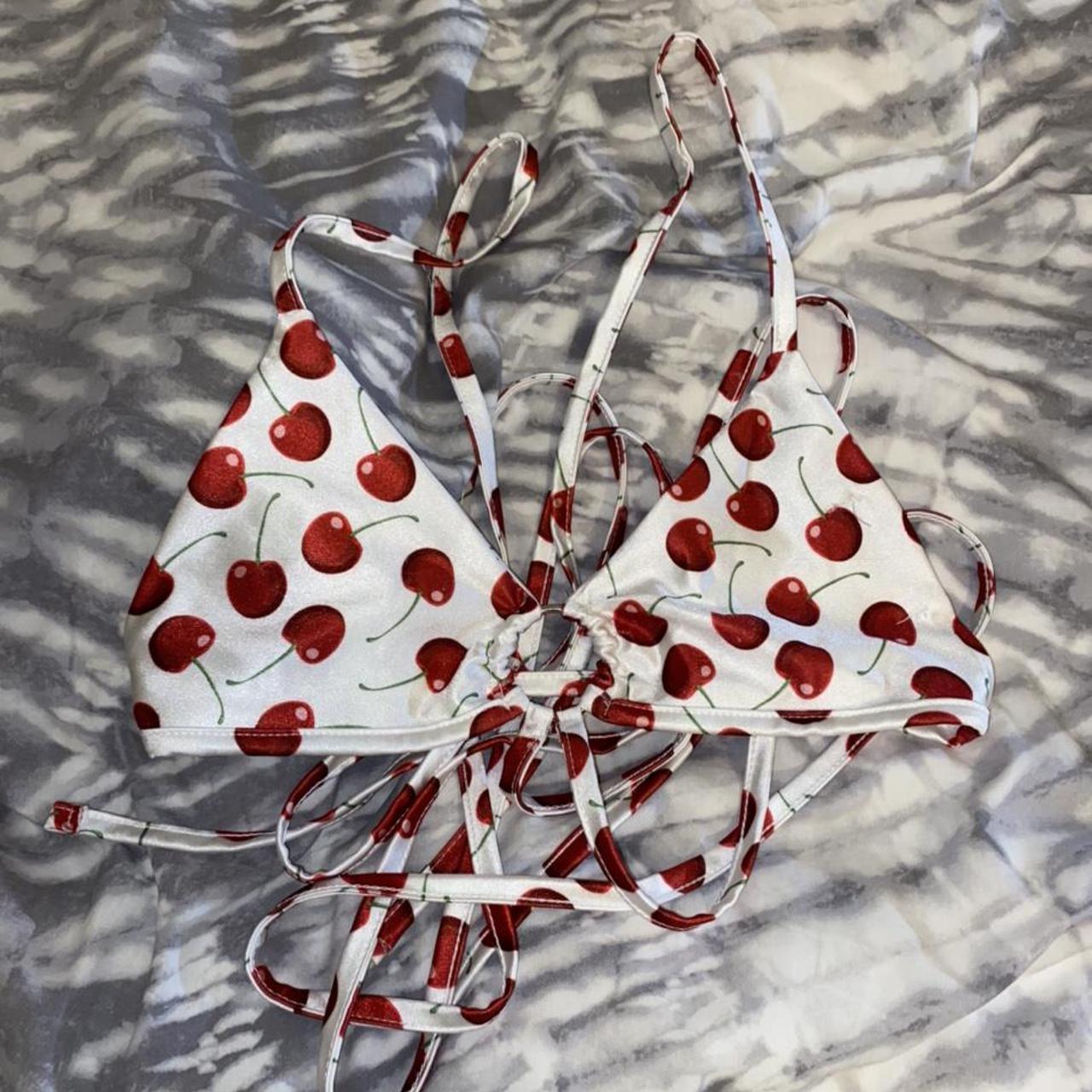 Cherry bikini top Great condition, perfect for a... Depop