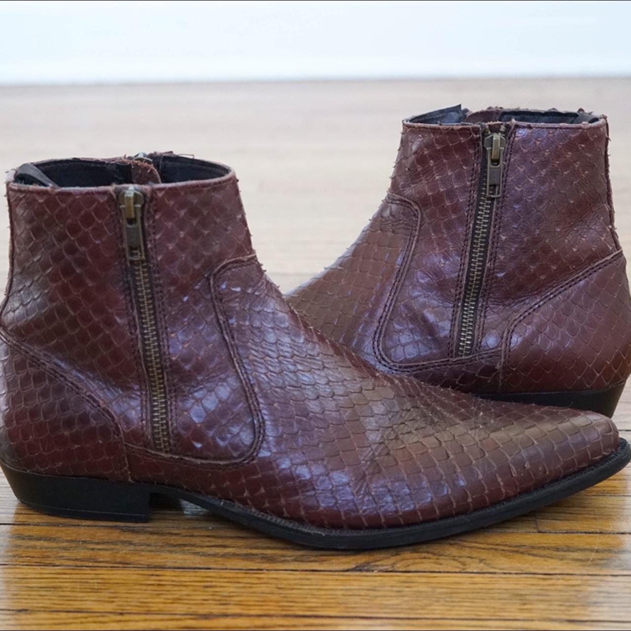 asos black croc boots