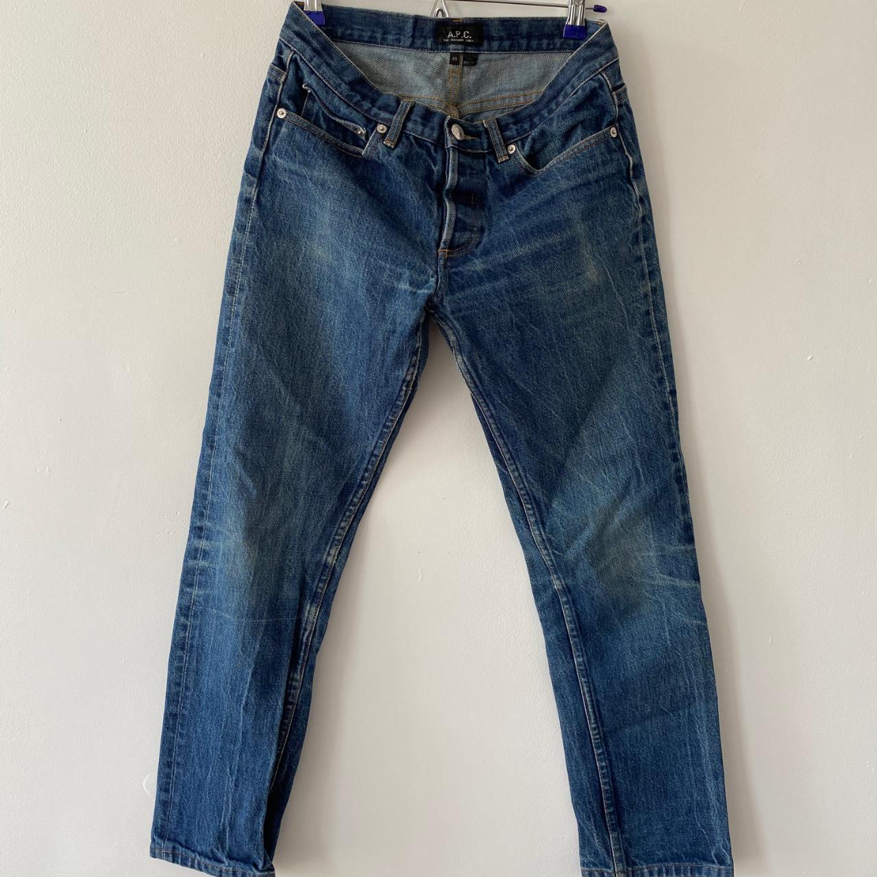 Vintage '90s APC low-rise button-fly jeans. Marked... - Depop