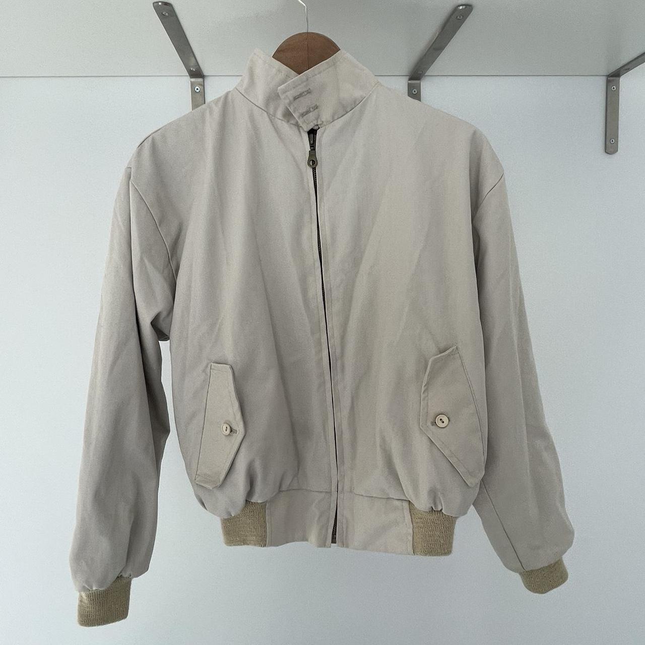 🥜🥜🥜🥜 CLASSIC HARRINGTON BOMBER JACKET IN CREAM Size... - Depop