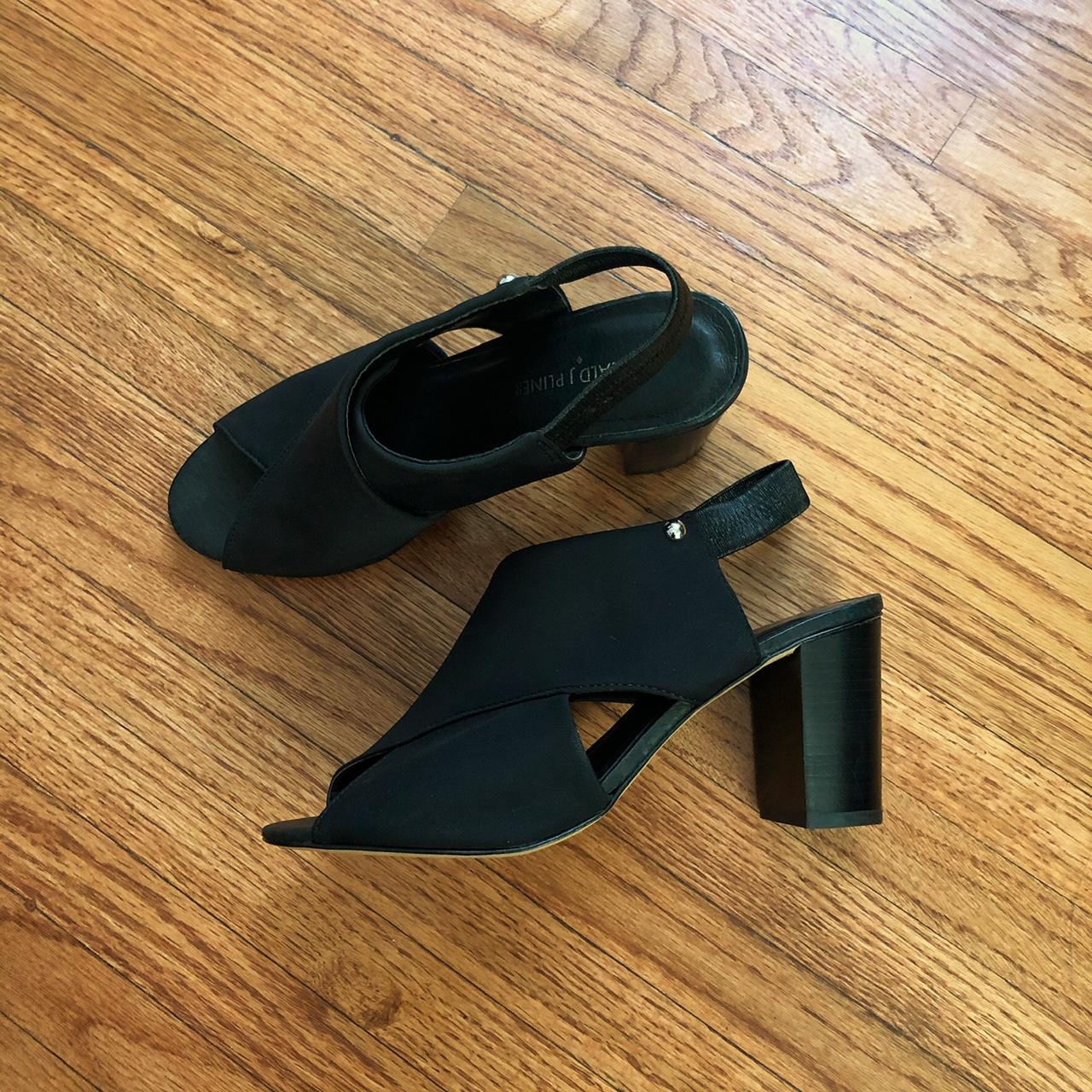 Donald Pliner Black Slingback Heels Peep Toe Depop