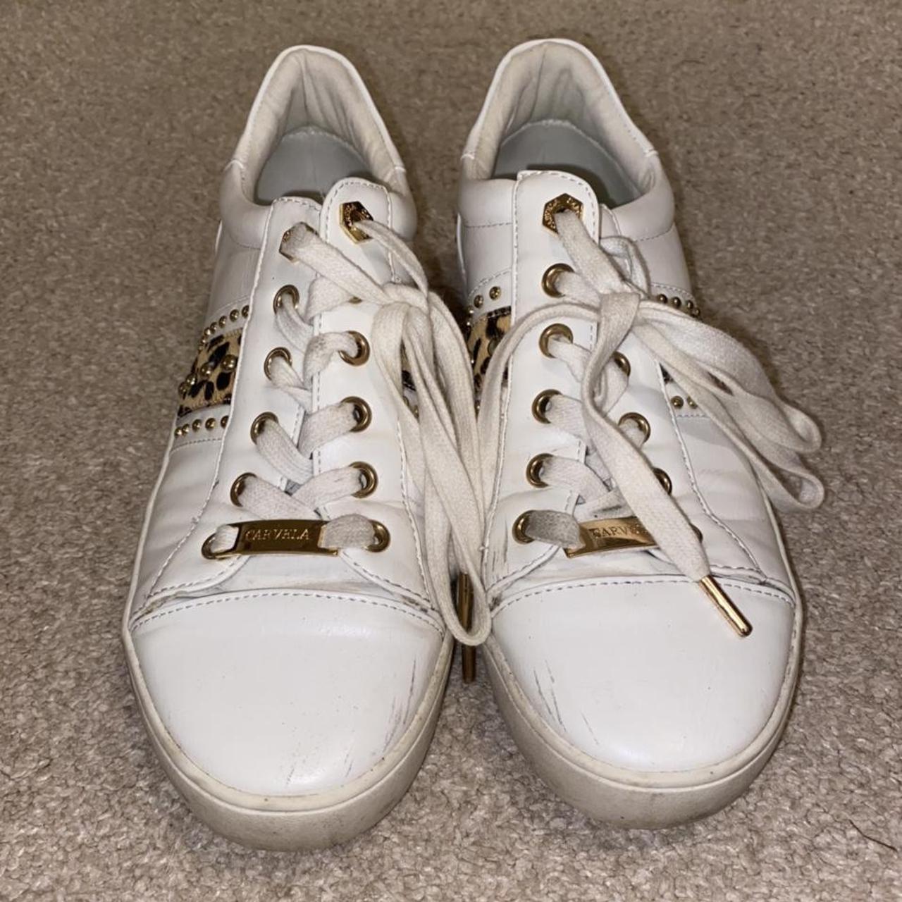 carvela leopard trainers