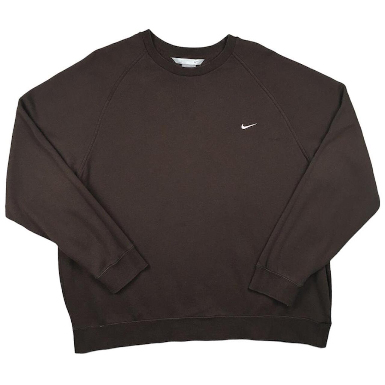 Nike Vintage Swoosh Embroidered Crewneck... - Depop