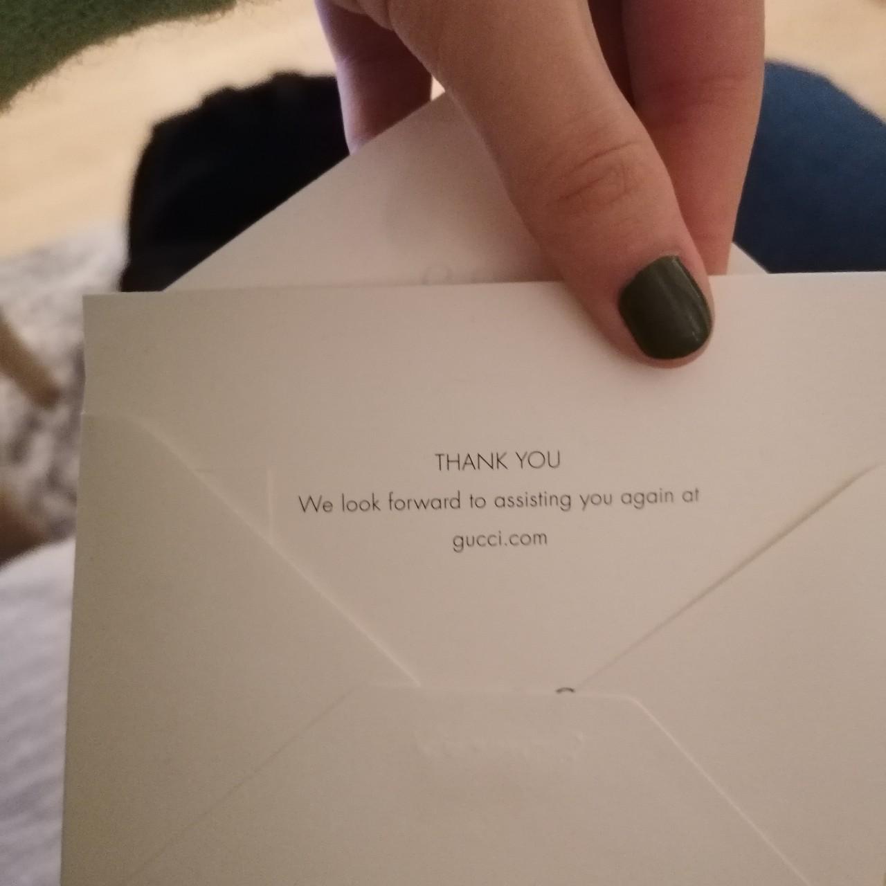 Gucci Envelope with Thank You Card