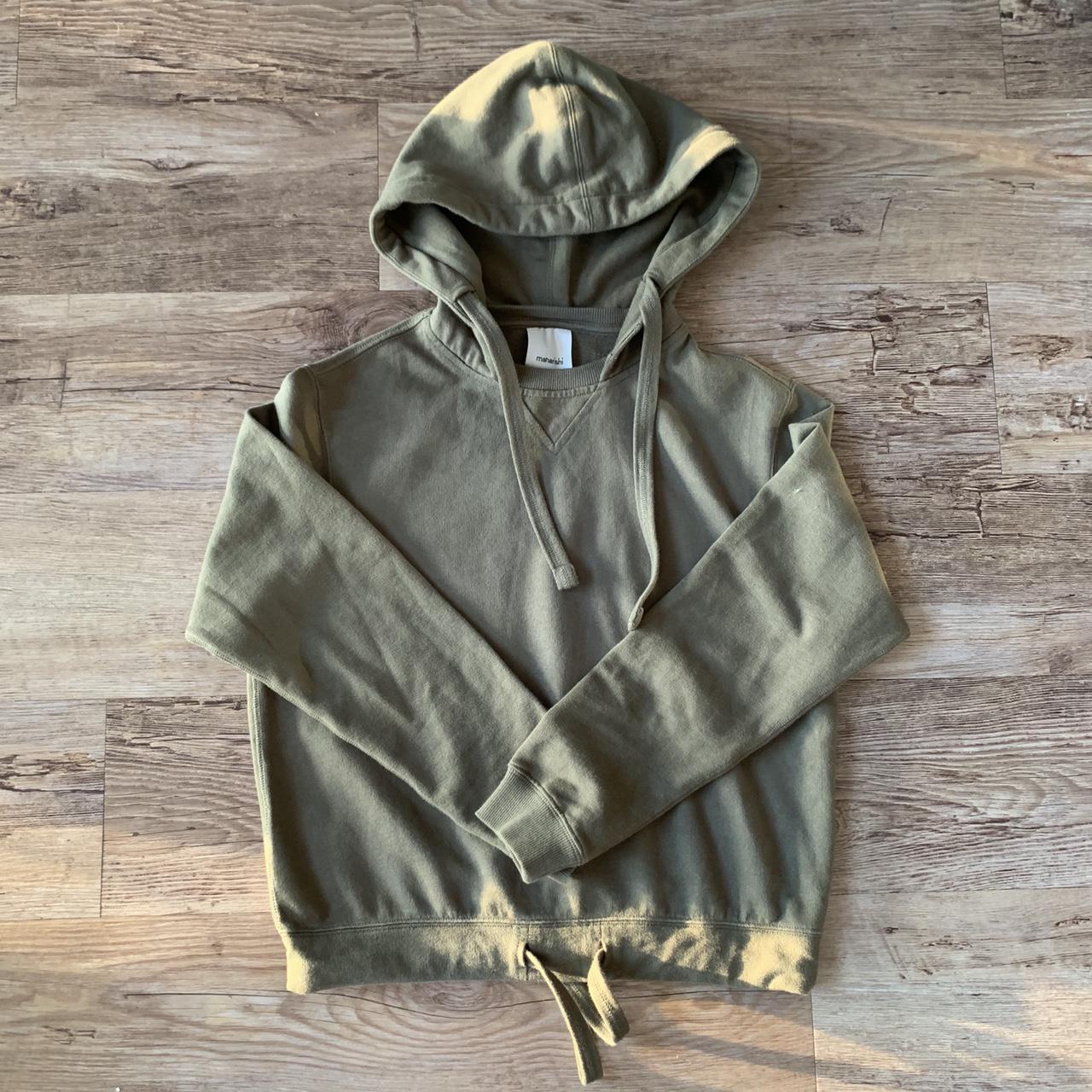 Maharishi olive hoodie / size 8 womens / very soft... - Depop