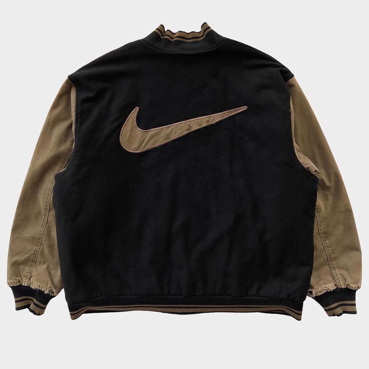 Nike Men's Black and Brown Jacket | Depop