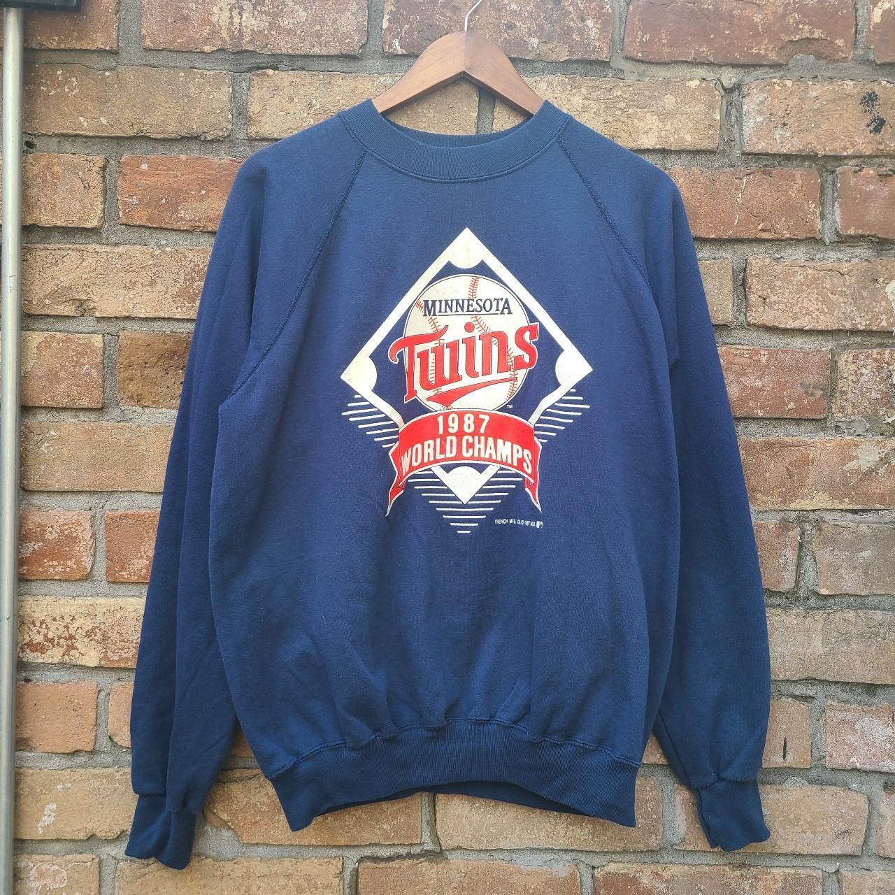 Vintage Minnesota Twins 1987 champs sweatshirt sz L... - Depop