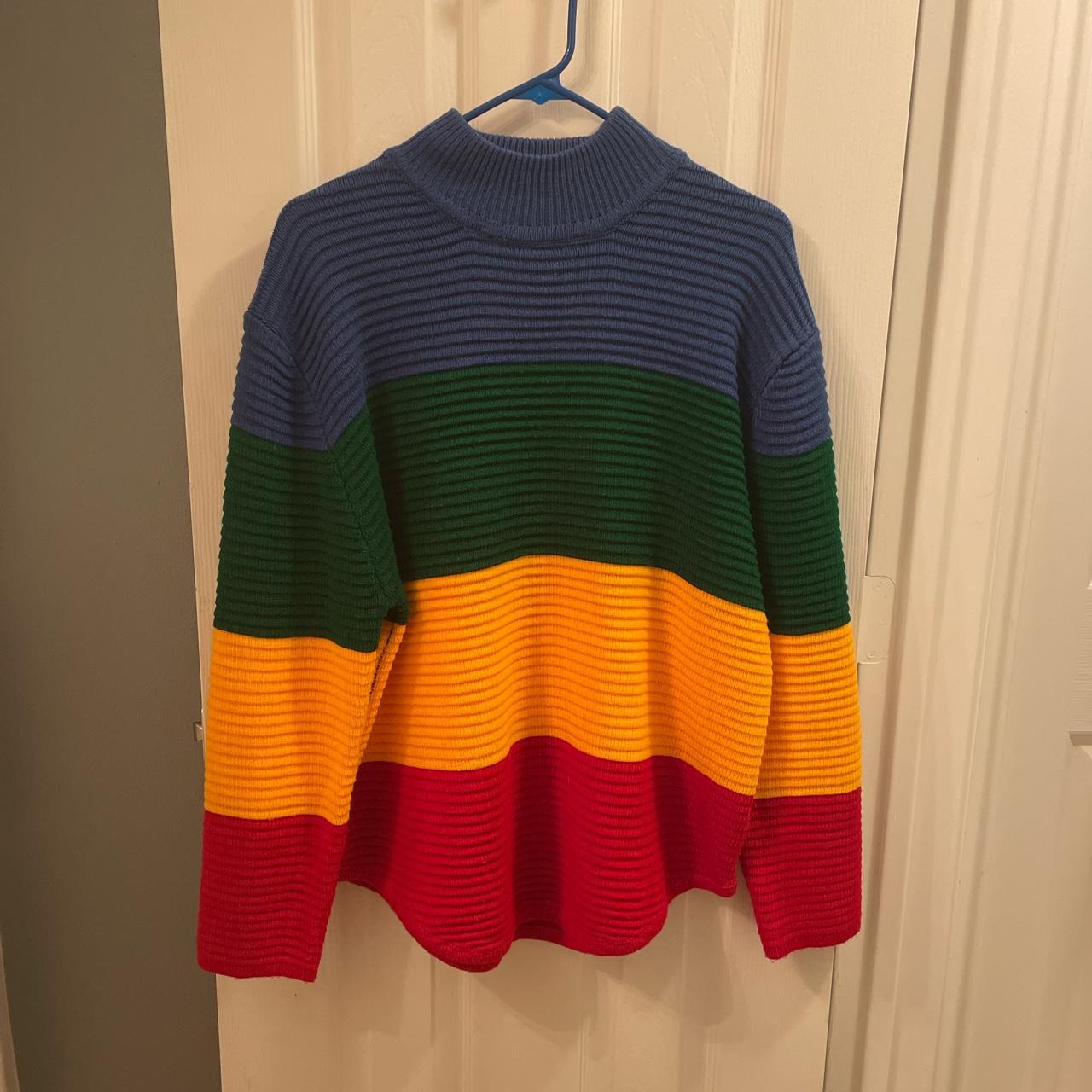 Unif crayola sweater! Super fun primary color knit... - Depop