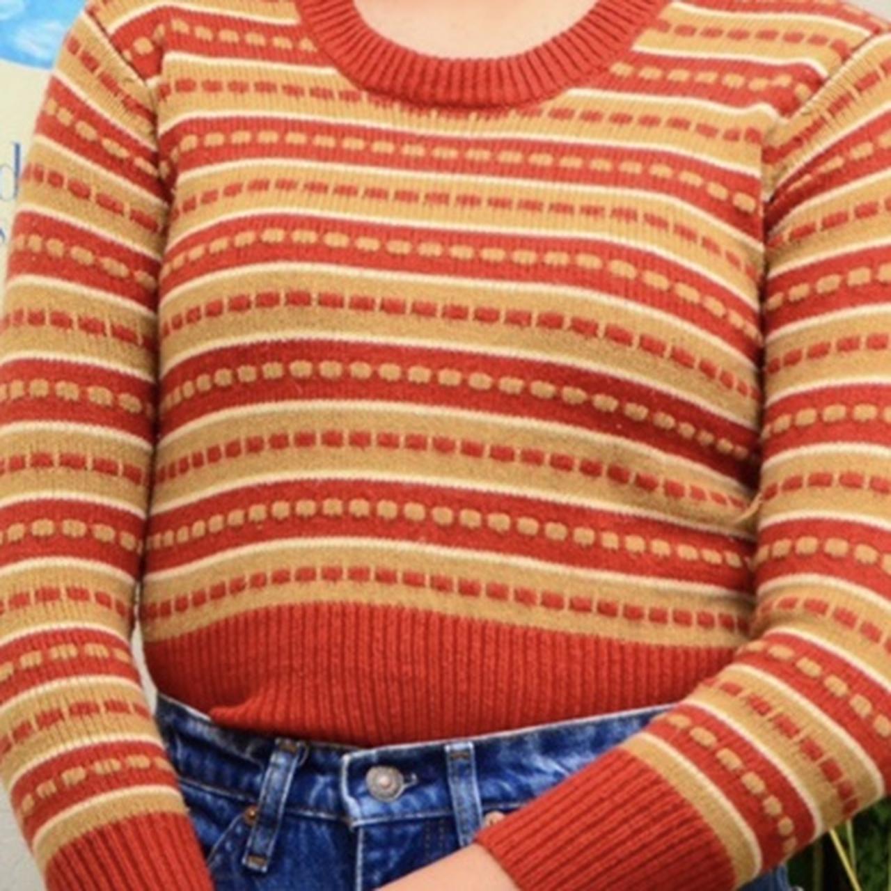 Repop Cuz It Was Too Big 1970s Knit Sweater Top Depop