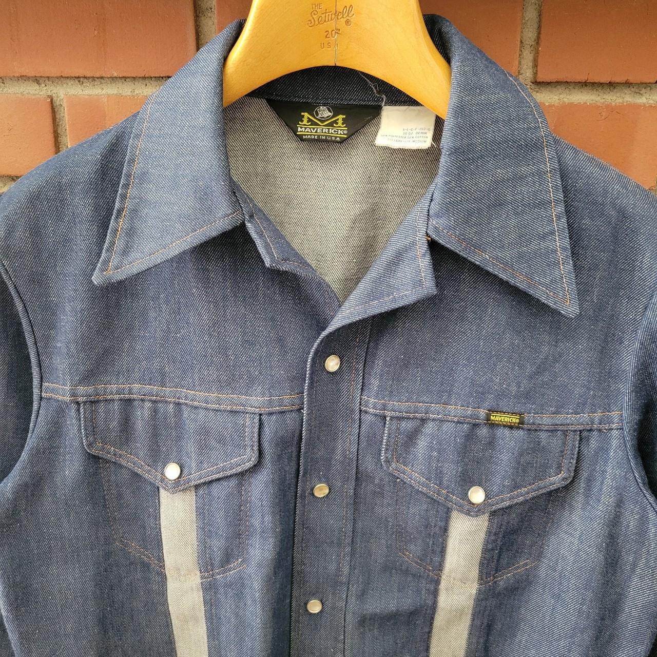 American Vintage Men's Blue and Navy Shirt | Depop