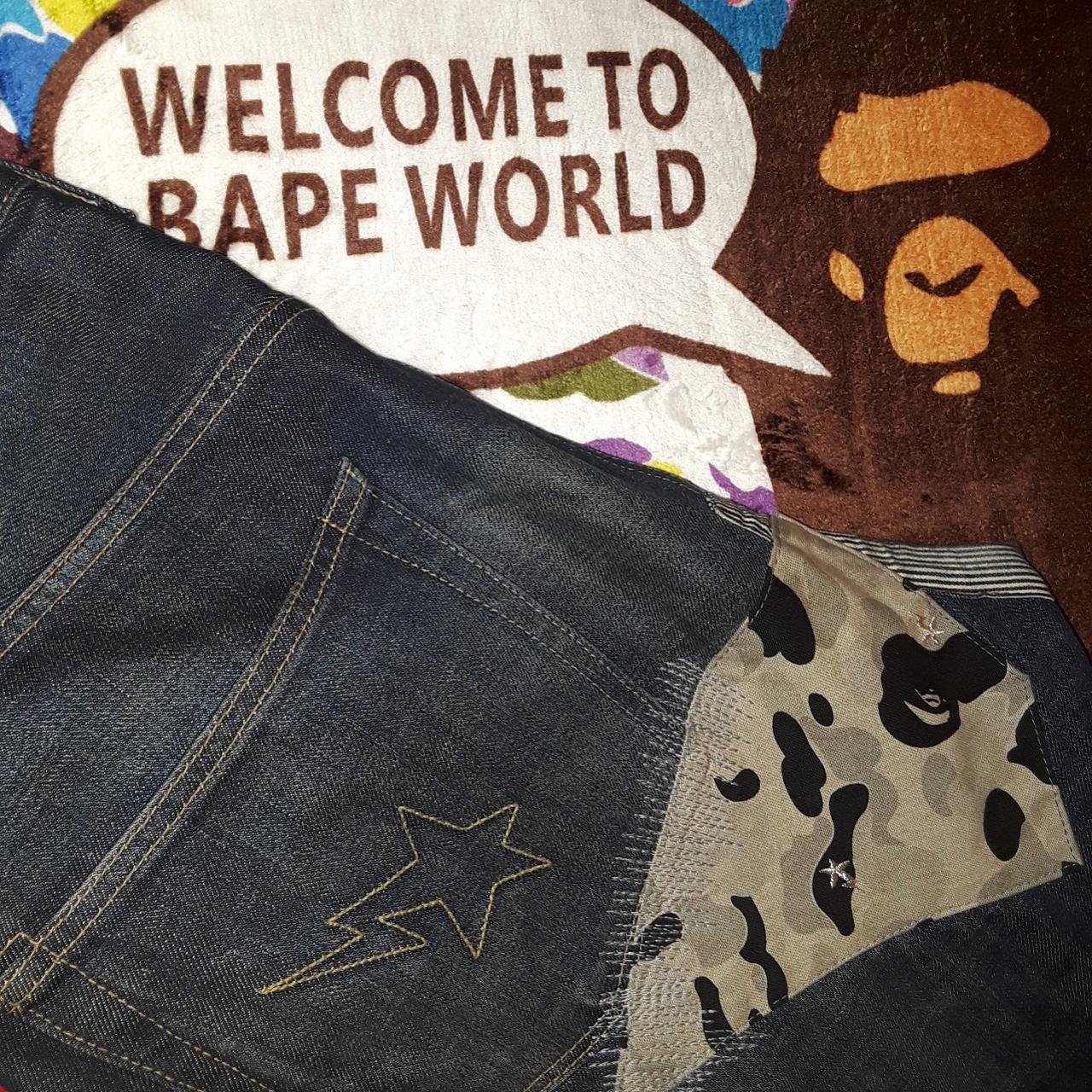 A Bathing Ape damaged denim Jeans. Japan exclusive... - Depop