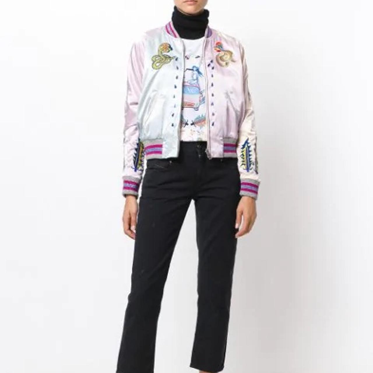 diesel embroidered bomber jacket