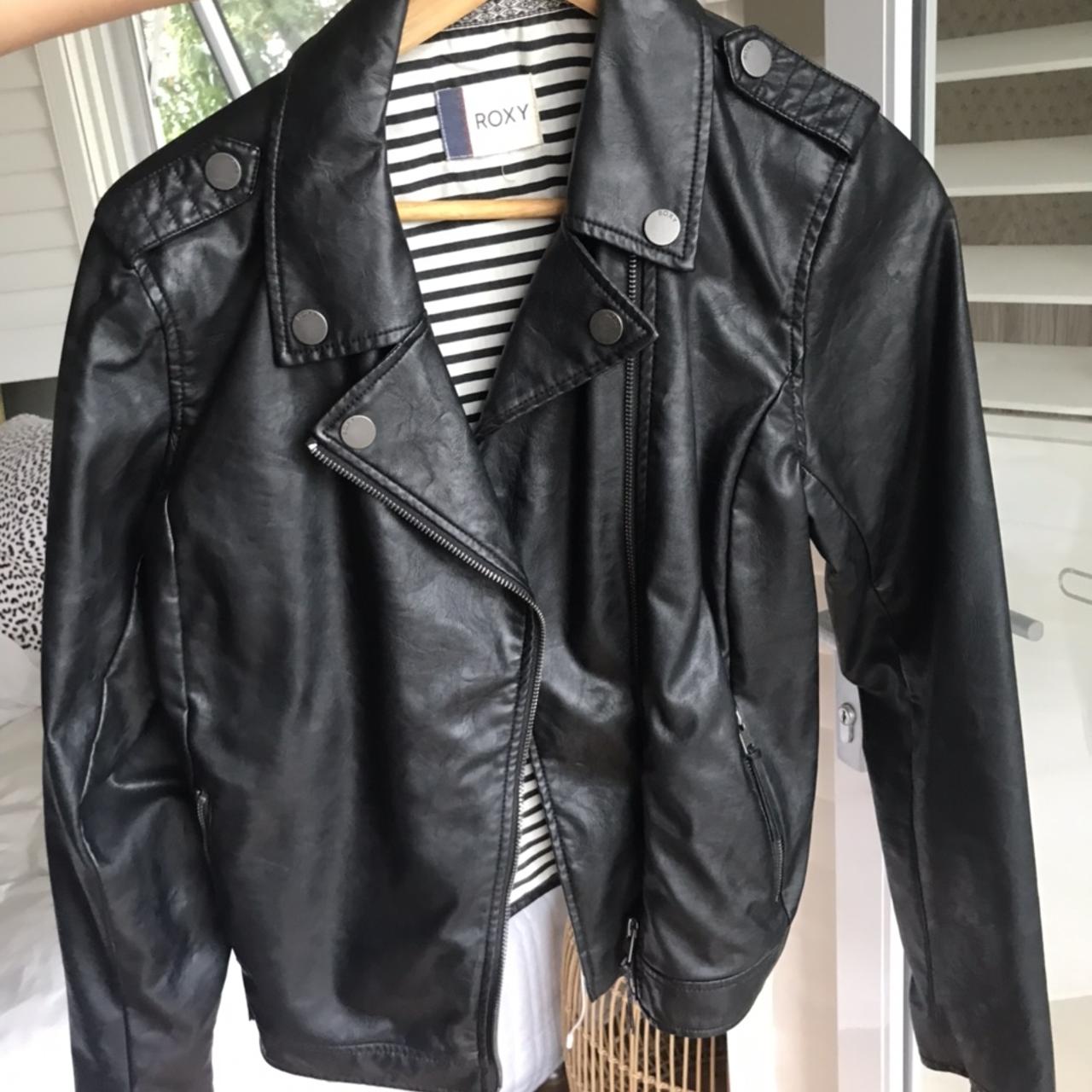 Roxy shop leather jacket