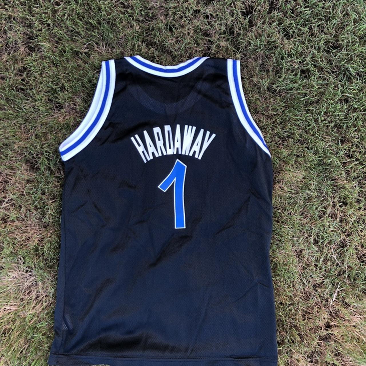 Champion Orlando Hardaway basketball jersey Black - Depop