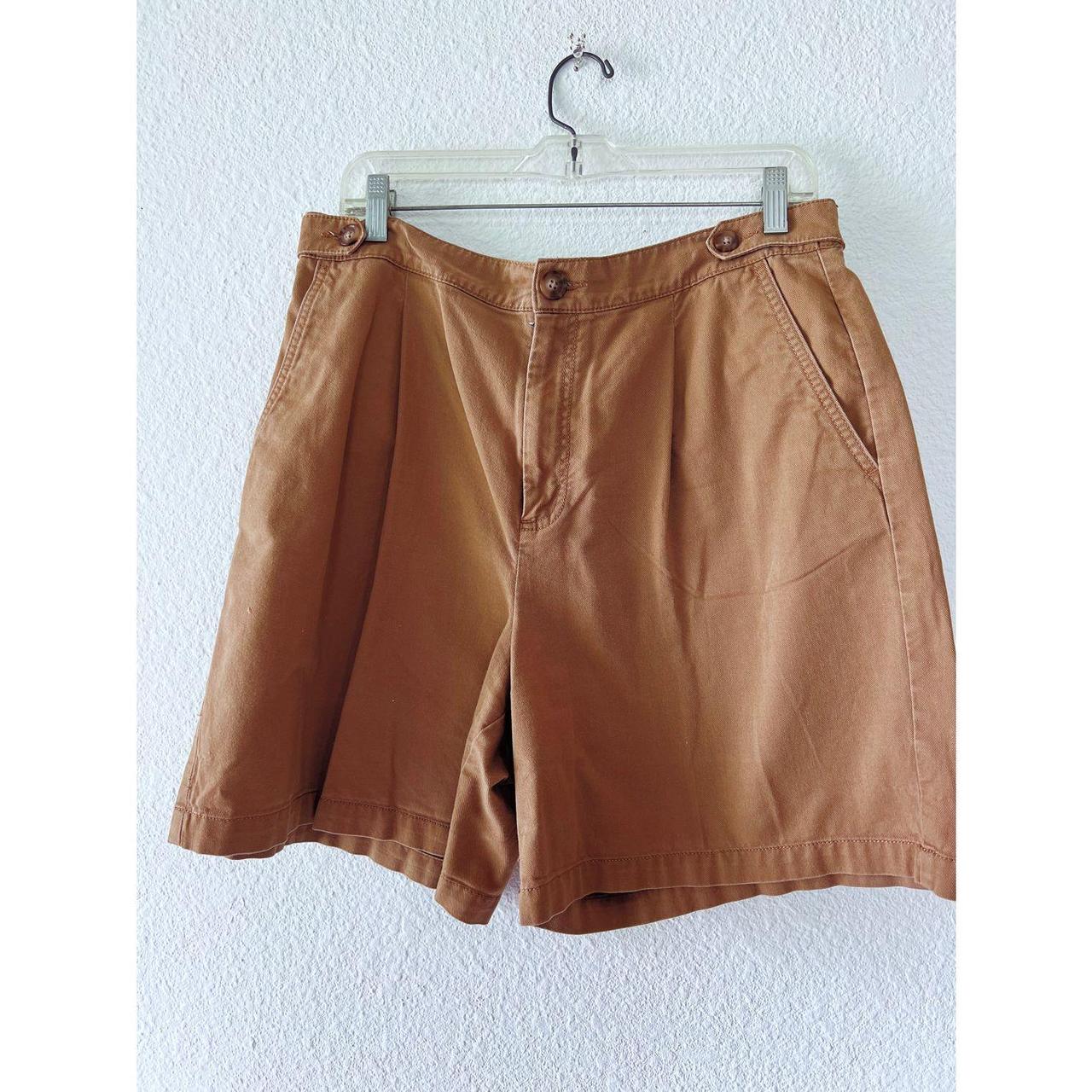 LOFT High-Waisted Light Brown Shorts Classic - Depop