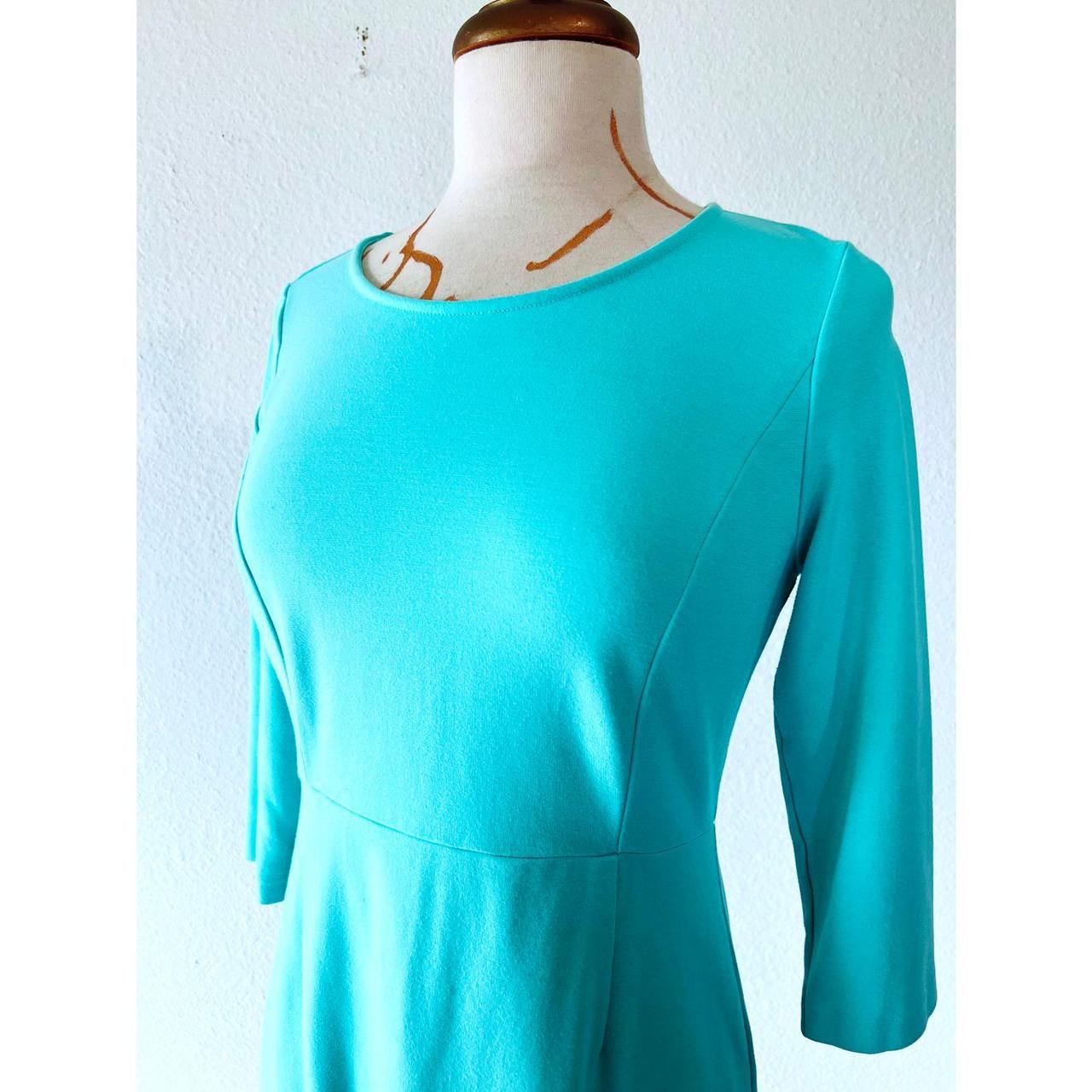 talbots-sky-blue-form-fitting-dress-elegant-depop