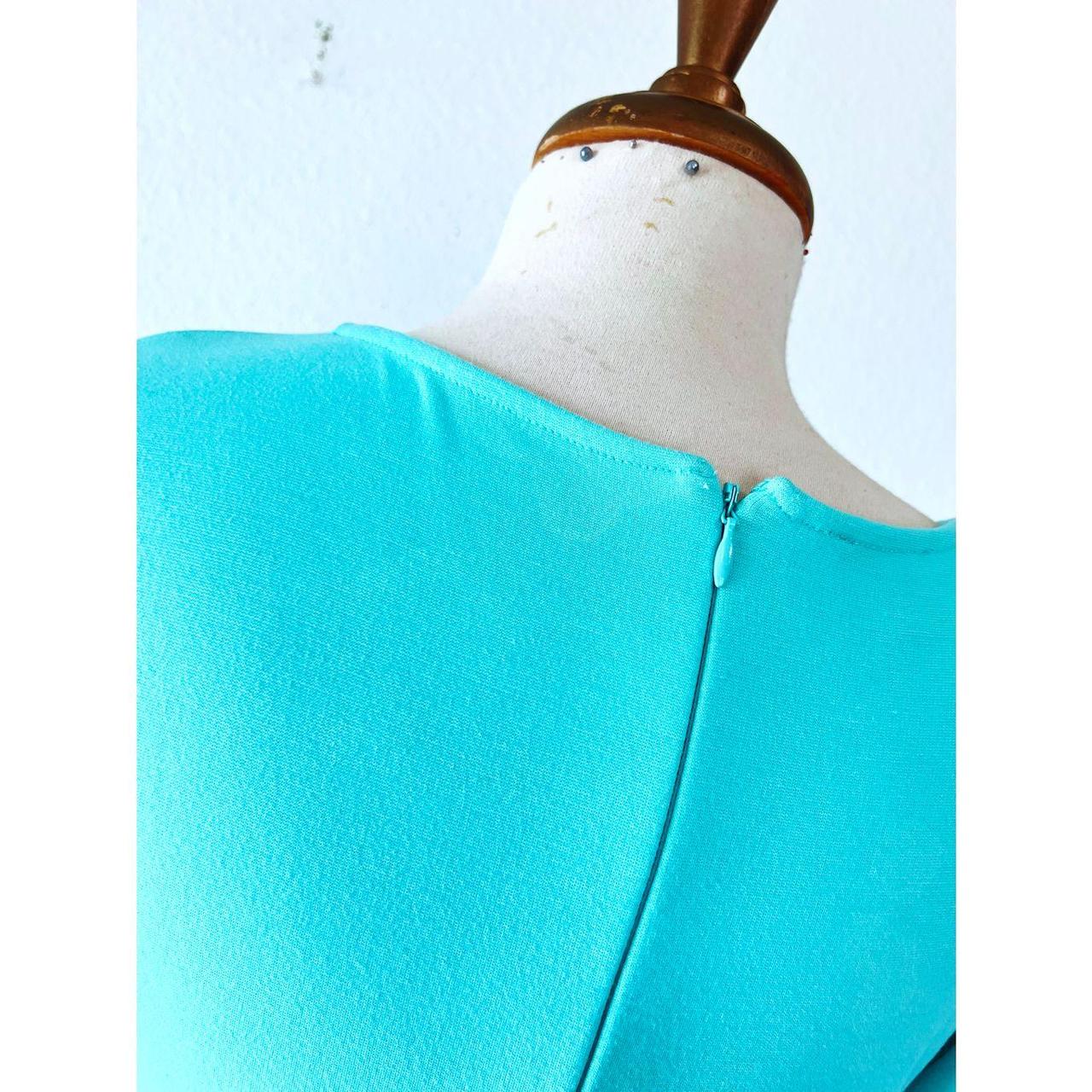 talbots-sky-blue-form-fitting-dress-elegant-depop