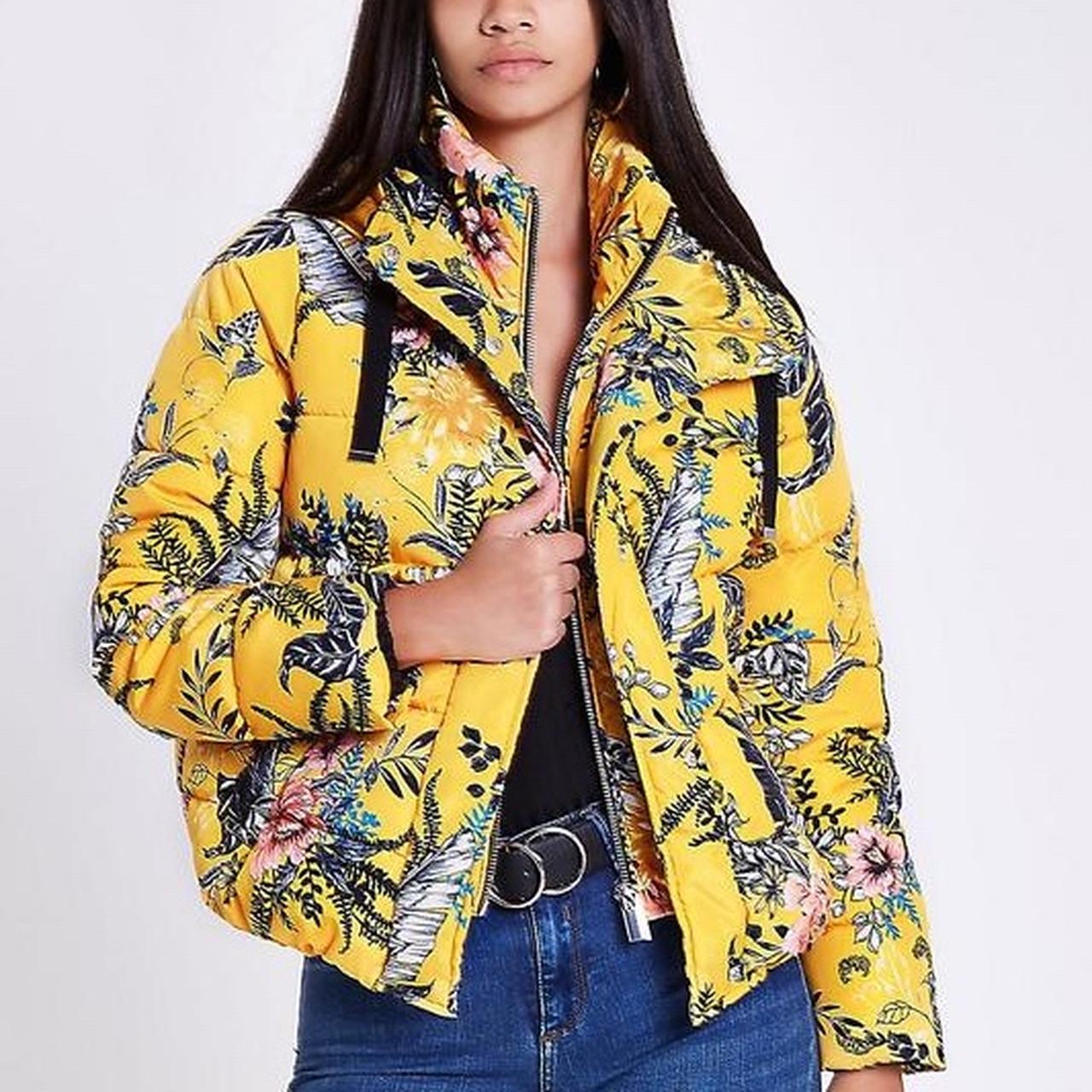 river island floral coat