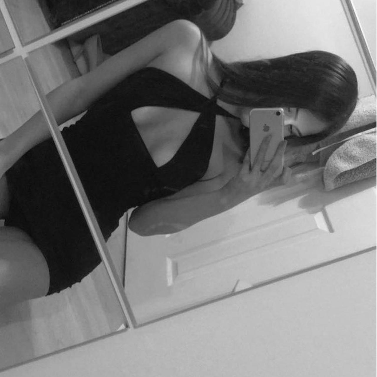 boohoo black tie dress