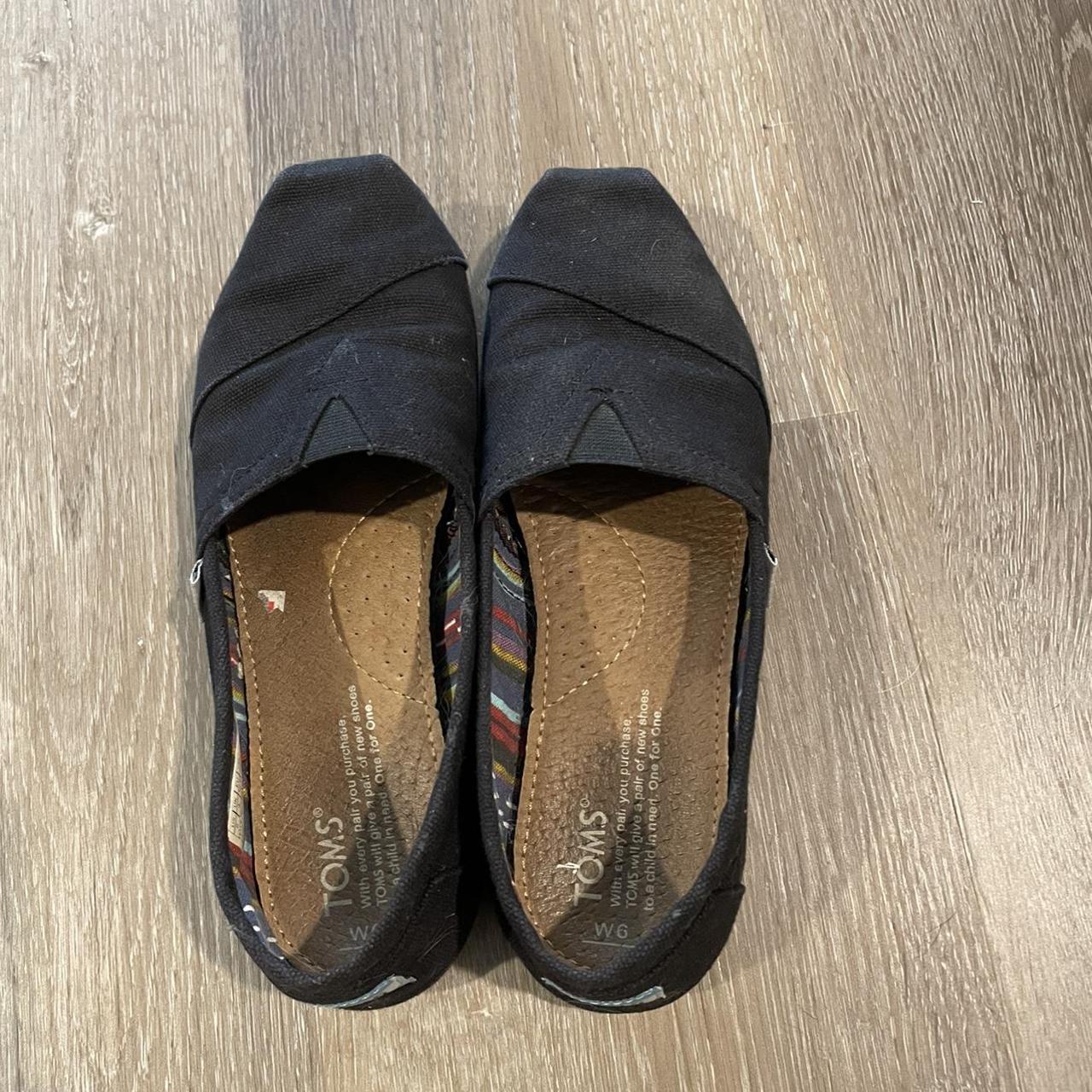 TOMS Women's Black Slides | Depop