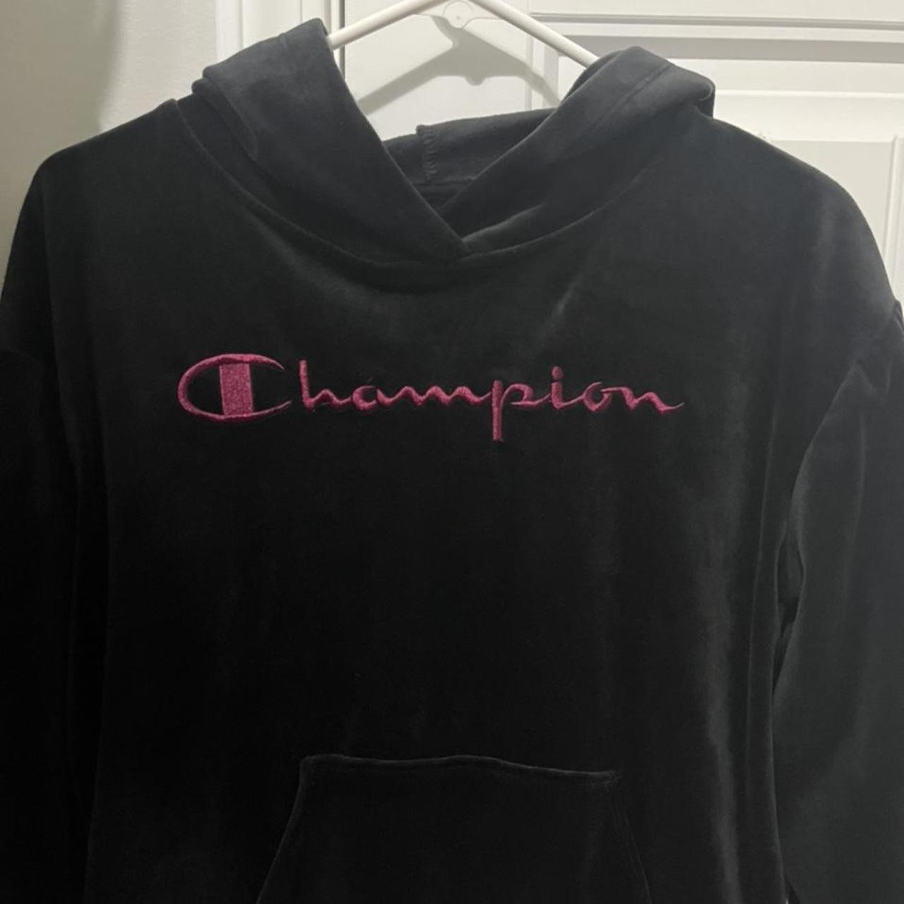 Champion sweater shop pink velvet