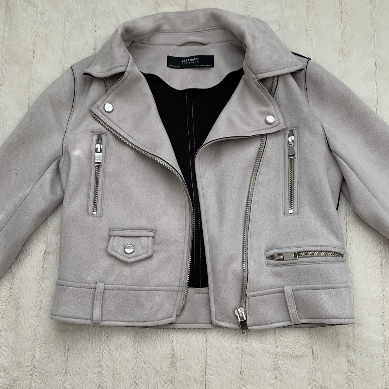 zara grey suede jacket